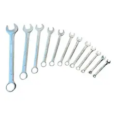 GENERICO - Juego Llave Combinada 12 Pcs Punta Corona Con Estuche Color Rojo