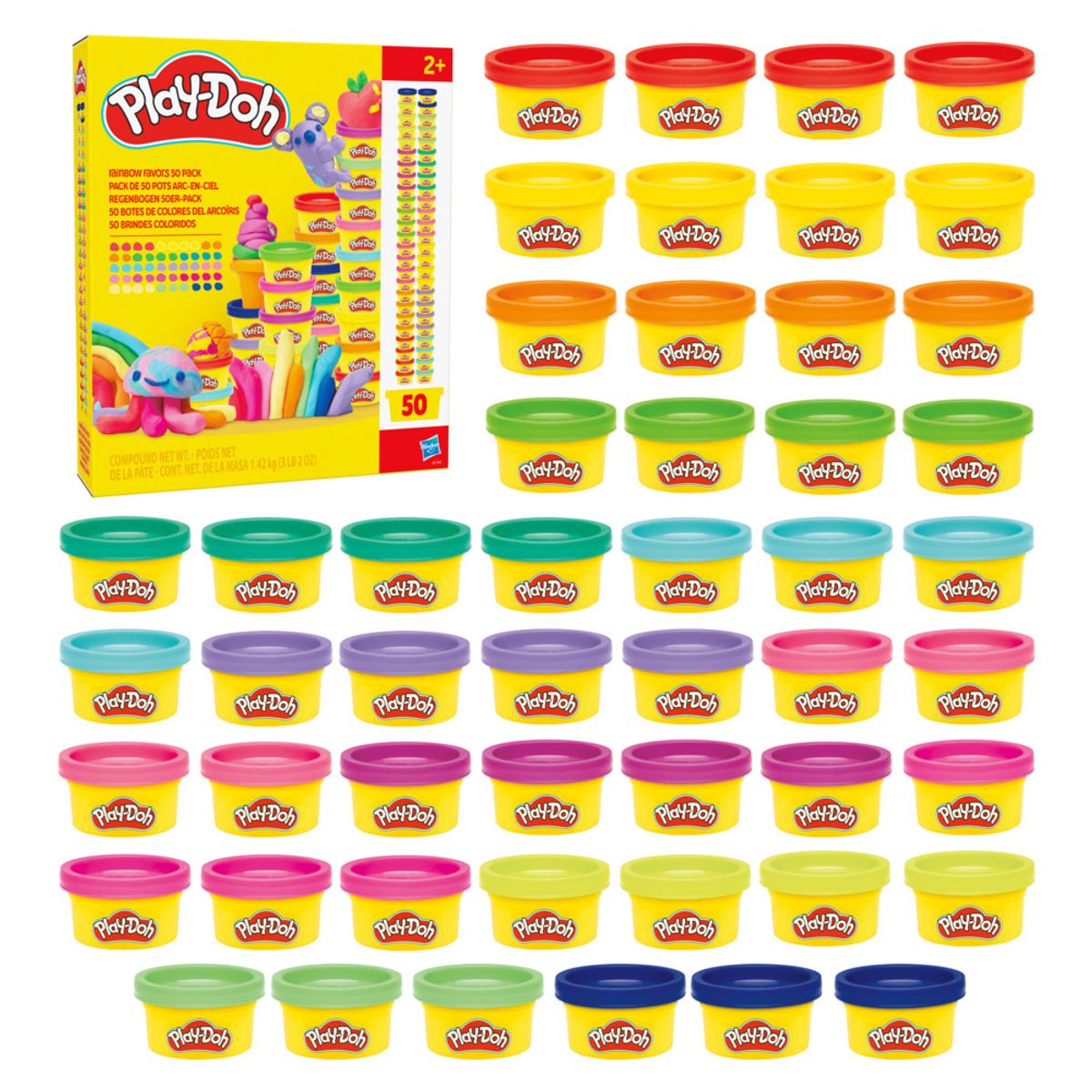 PLAY DOH - Set de Masa Moldeable Play Doh 50 Pack Colores del Arcoíris