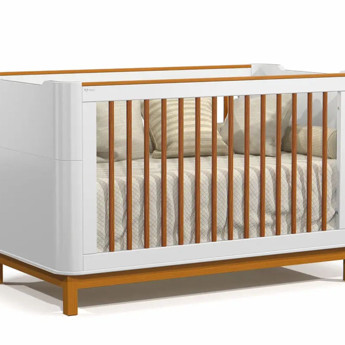 KIDSCOOL - Cuna Flow Laqueada Eco Wood Blanca