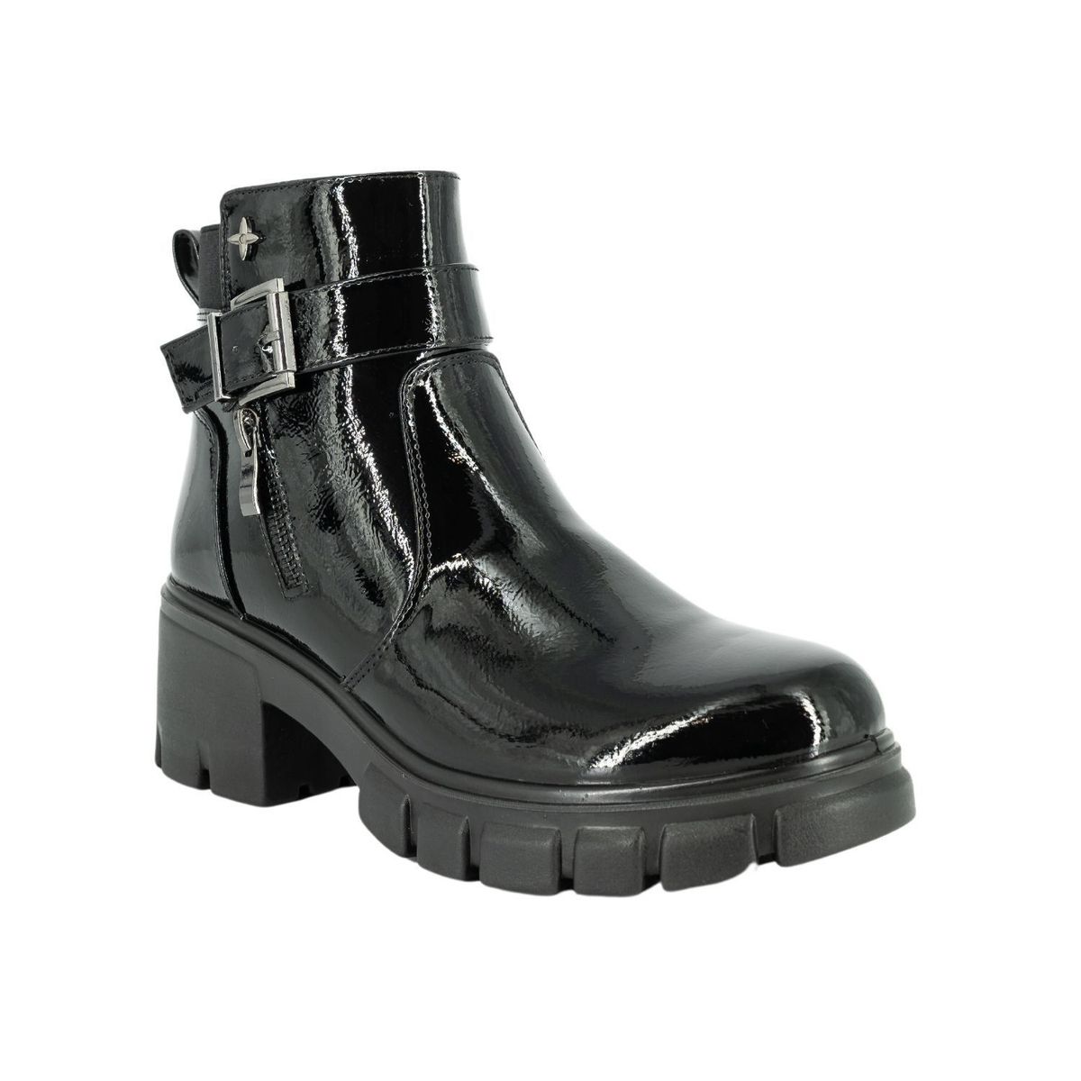 ALQUIMIA - Botin Mujer Negro Charol Fleuret Alquimia