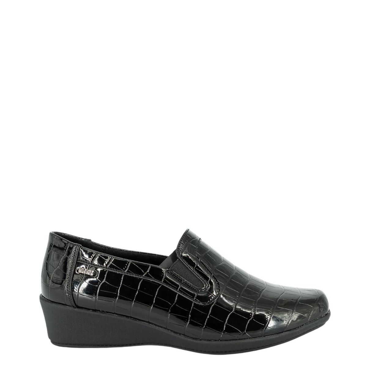 ALQUIMIA - Mocasin Mujer Negro Charol Nora Alquimia