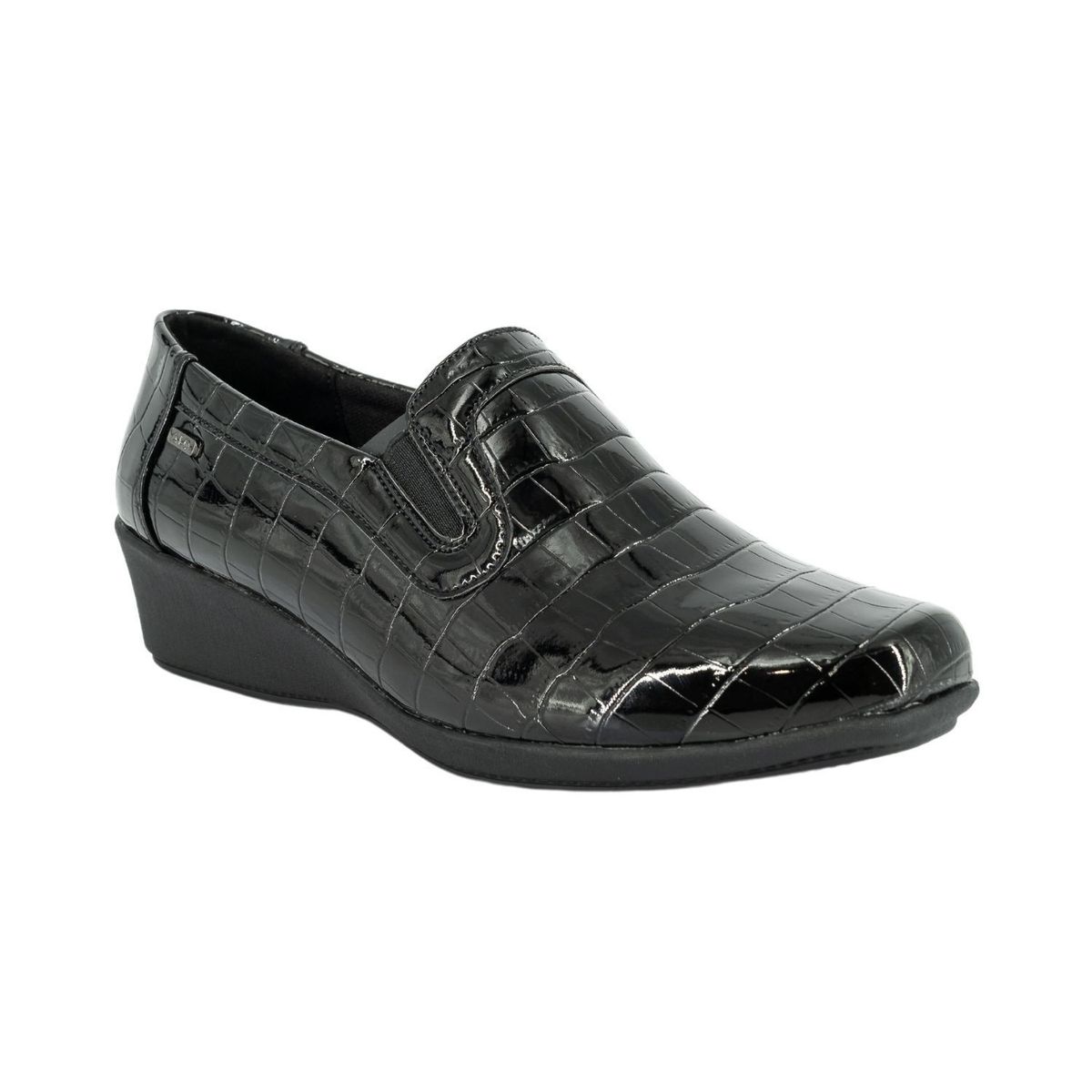 ALQUIMIA - Mocasin Mujer Negro Charol Nora Alquimia