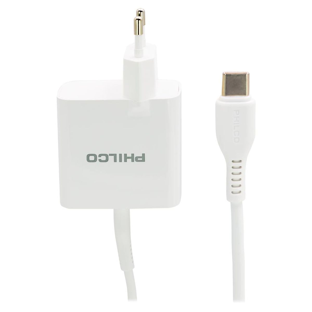 PHILCO - CARG. DE PARED SUPER RAPIDO 30W USB A Y TIPO C