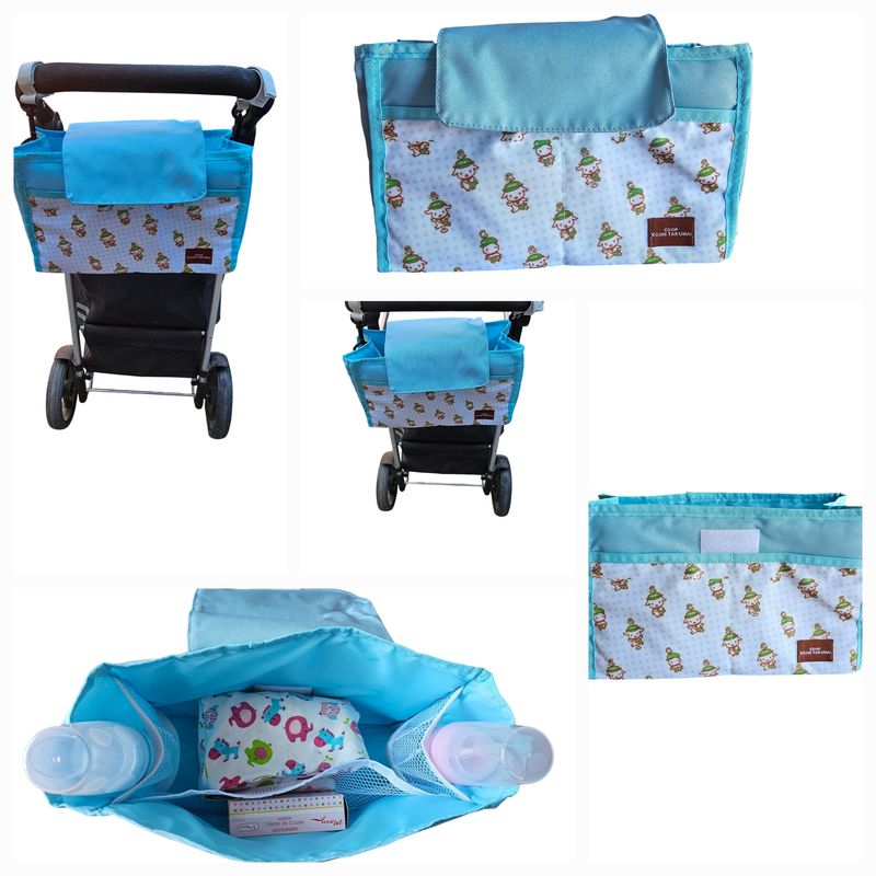 GENERICO - Bolso coche bebe  organizador color niño