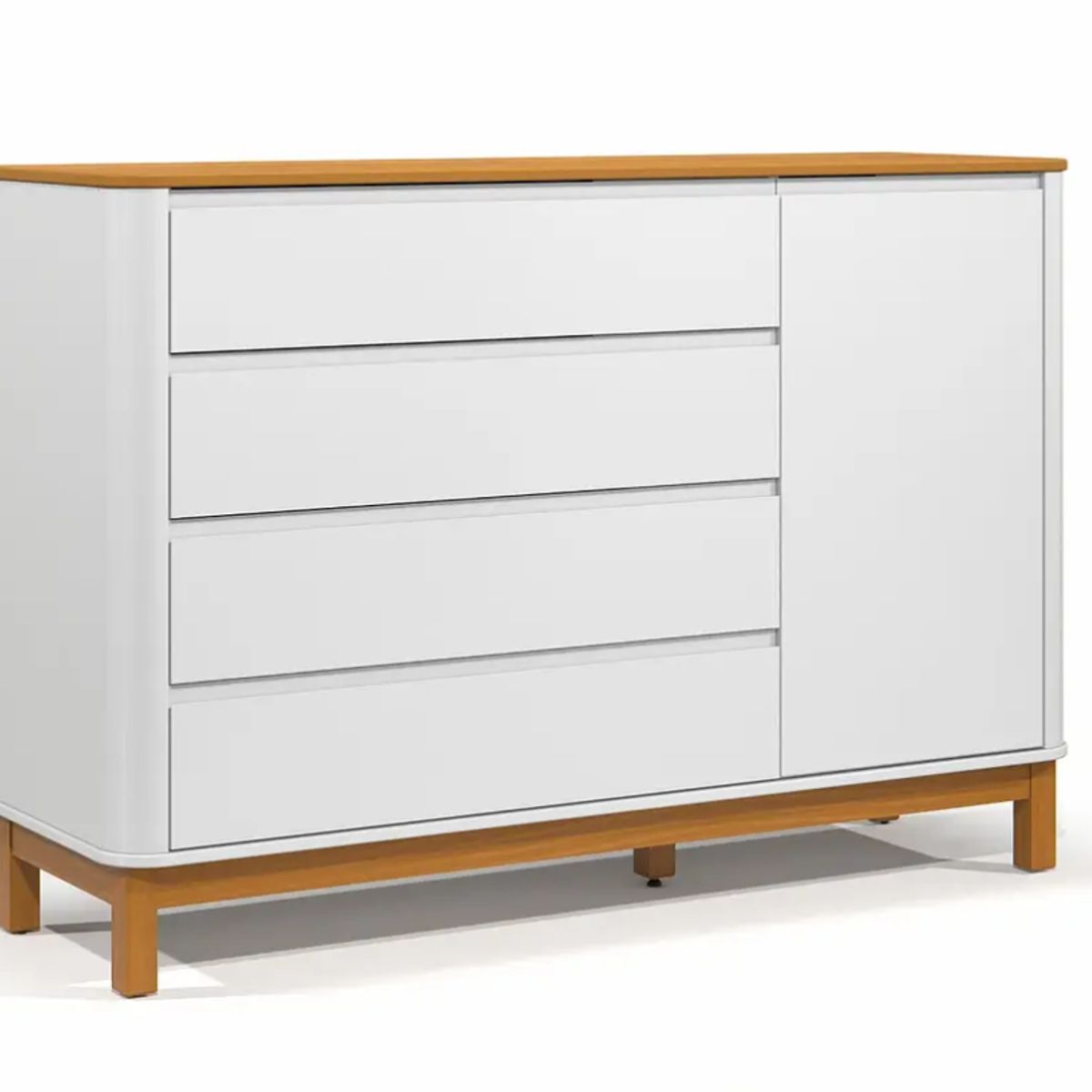 KIDSCOOL - Cómoda Flow Laqueada Eco Wood Blanco