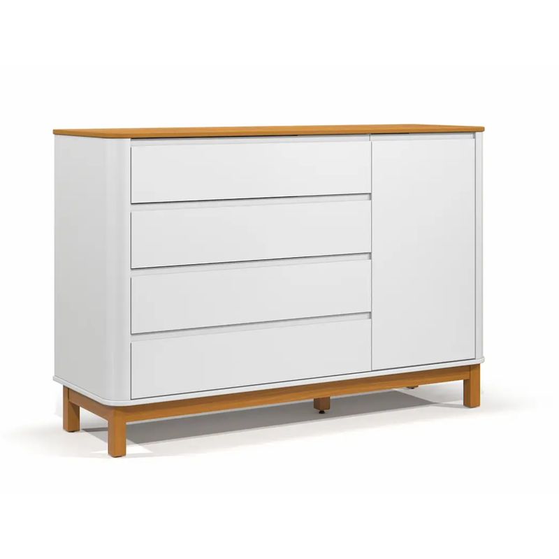 KIDSCOOL - COMODA FLOW LAQUEADA BLANCA ECO WOOD