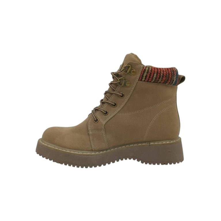 Botín Khaki Bajo Mujer