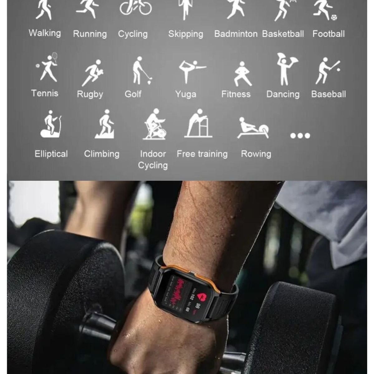 GENERICO - Reloj Smartwatch unisex + regalo audífonos + correa deportiva extra