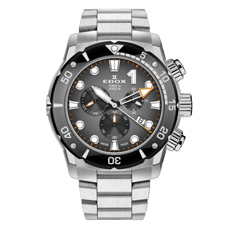 EDOX - Reloj Edox Chronograph Esfera Negra Hombre