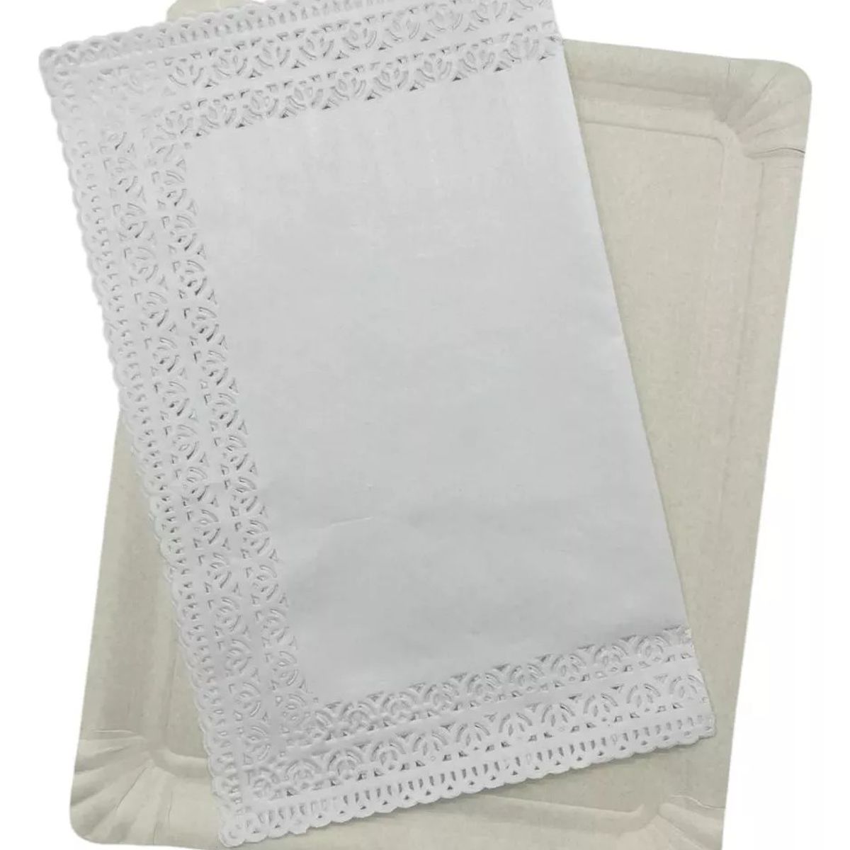 ARGOS - Bandejas Rectangulares Con Blonda 28.5 X 22 Cm.