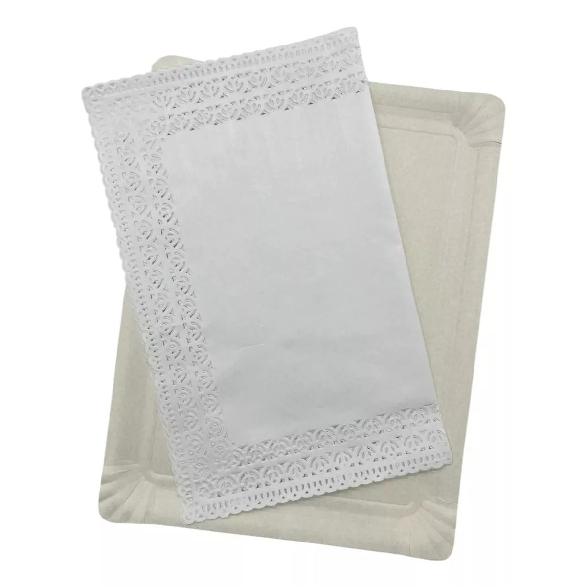 ARGOS - Bandejas Rectangulares Con Blonda 28.5 X 22 Cm.