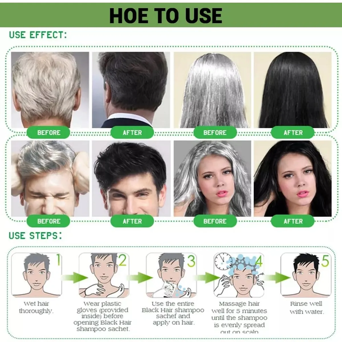 DEXE - Shampoo Black Hair Semipermanente Dexe 25mlx10