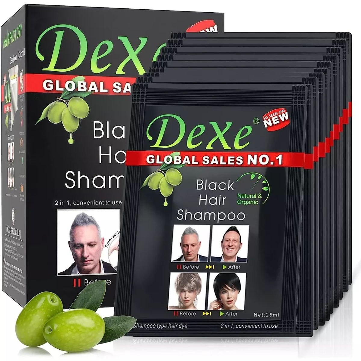 DEXE - Shampoo Black Hair Semipermanente Dexe 25mlx10