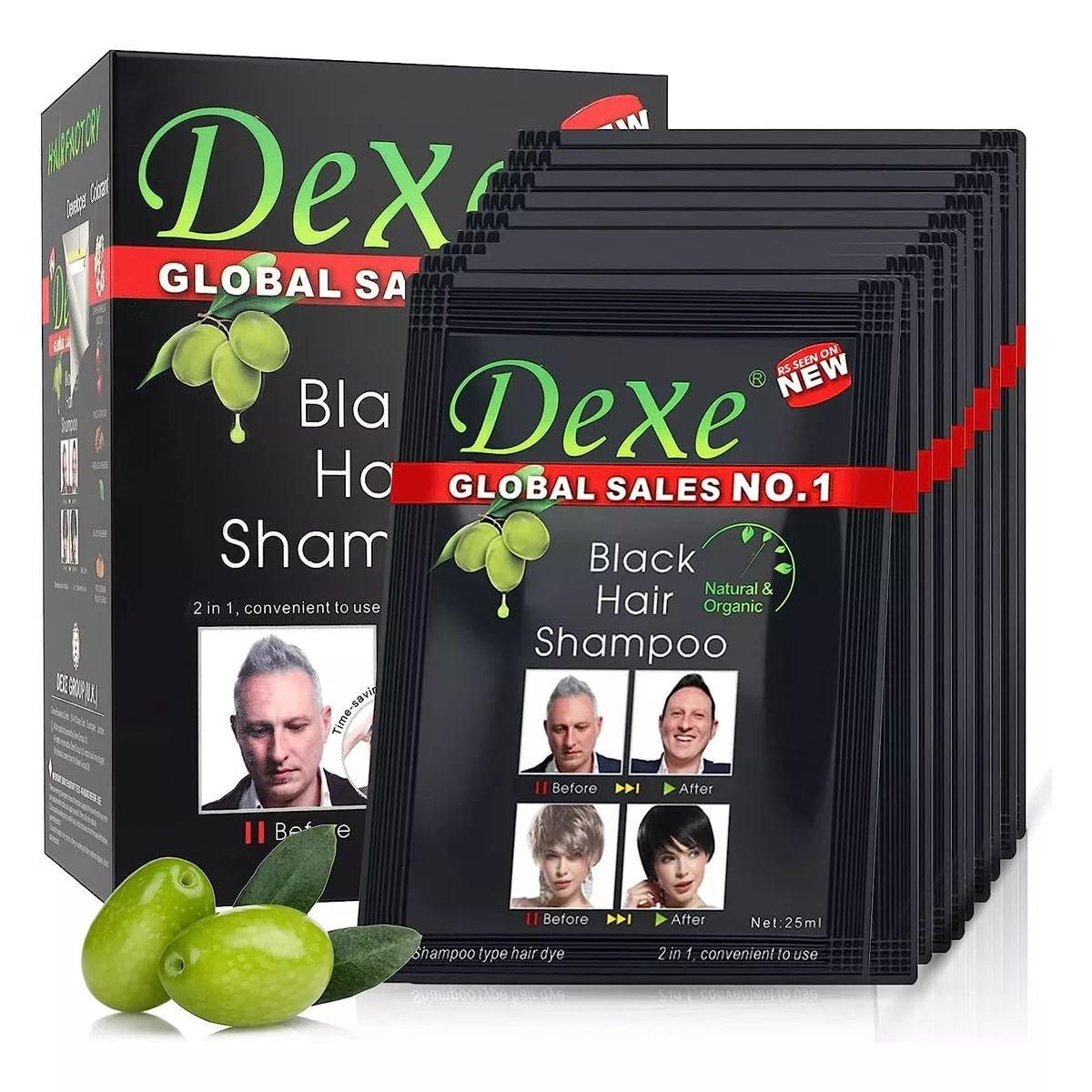 DEXE - Shampoo Black Hair Semipermanente Dexe 25mlx10
