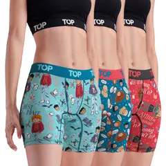 TOP - Bóxer Medio MUJER Algodón Pack 3 Harry Potter