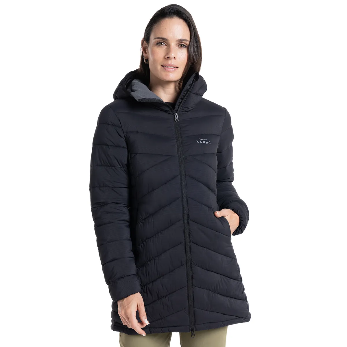 KANNU - Parka Termica Outdoor Larga Insulada Cisnes Mujer KANNU