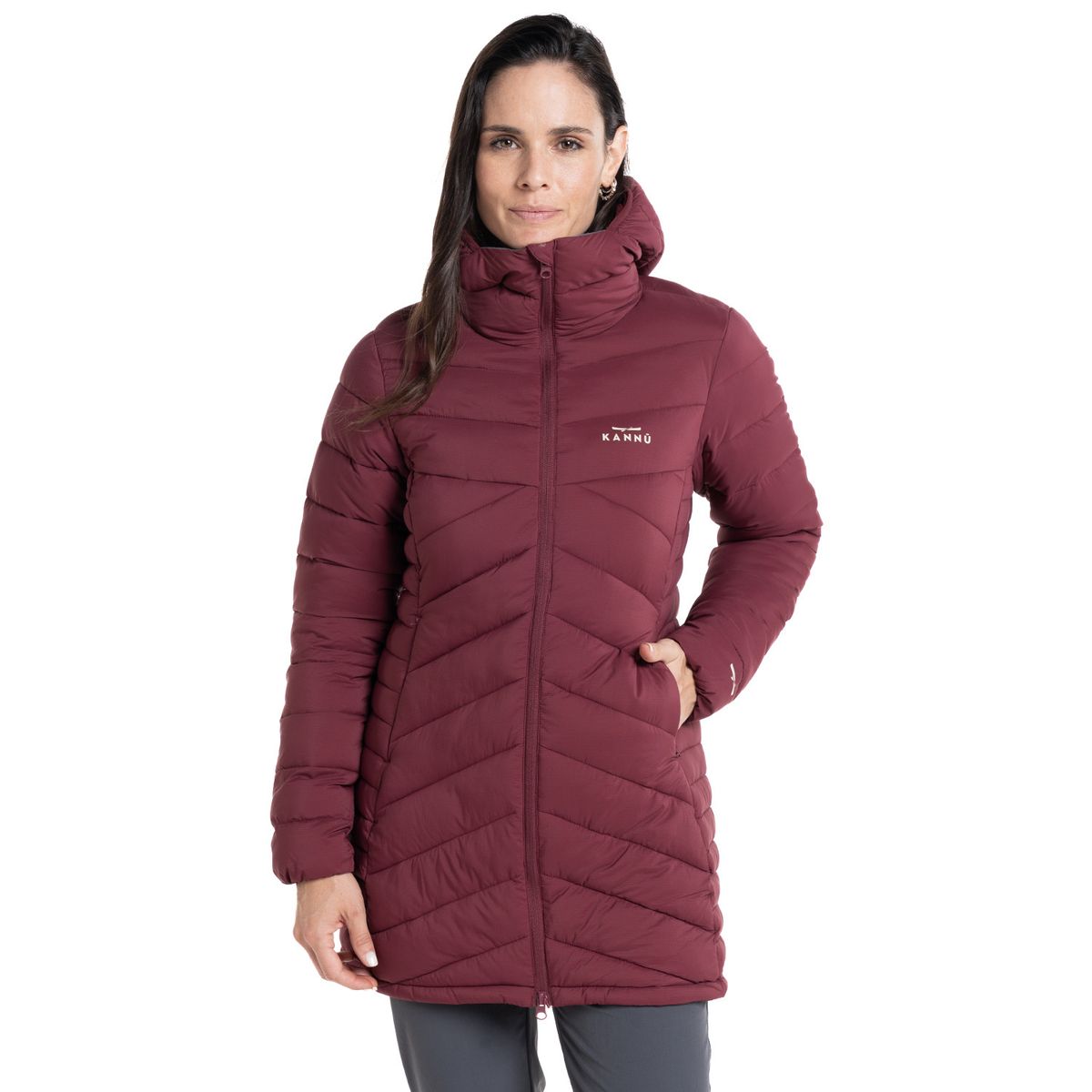 KANNU - Parka Termica Outdoor Larga Insulada Cisnes Mujer KANNU