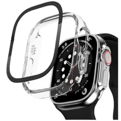 GAOR - Funda para Apple Watch Ultra 49mm case de Marco + Lamina Vidrio - Transparente