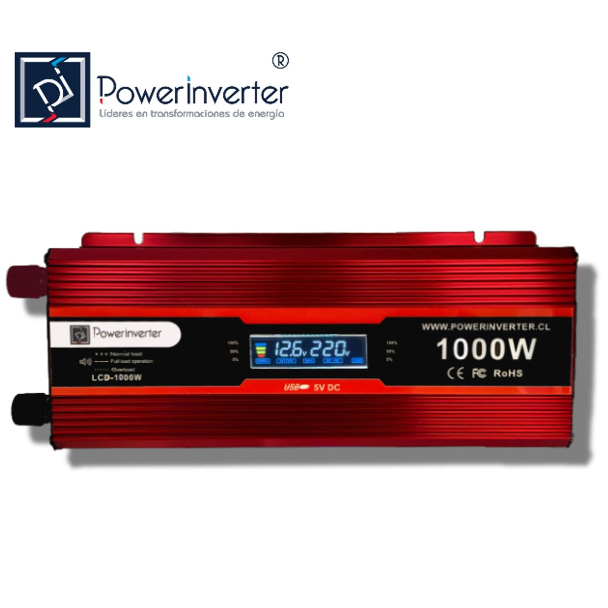 GENERICO - INVERSOR DE VOLTAJE 12VDC220VAC 1200W PRO X