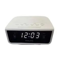 PHILCO - Radio Reloj Despertador con Alarma Dual y Radio FM