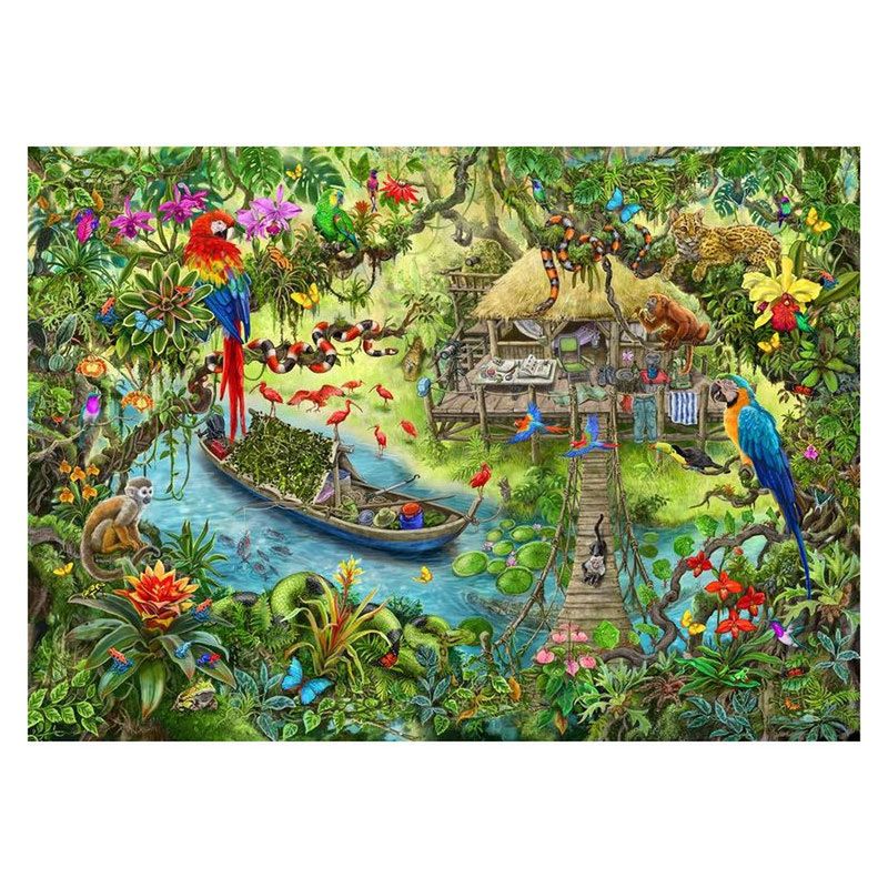 RAVENSBURGER - Puzzle En la Expedición a la jungla - 368 piezas