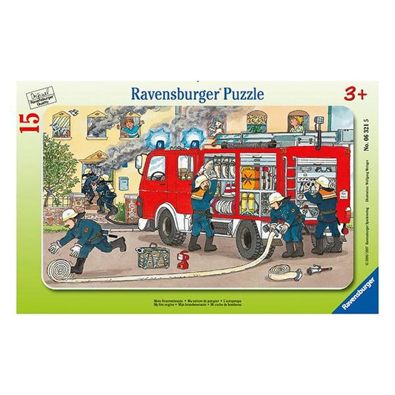 RAVENSBURGER - Puzzle enmarcado - Camión de bomberos