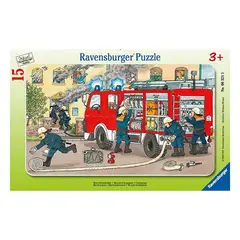RAVENSBURGER - Puzzle enmarcado - Camión de bomberos