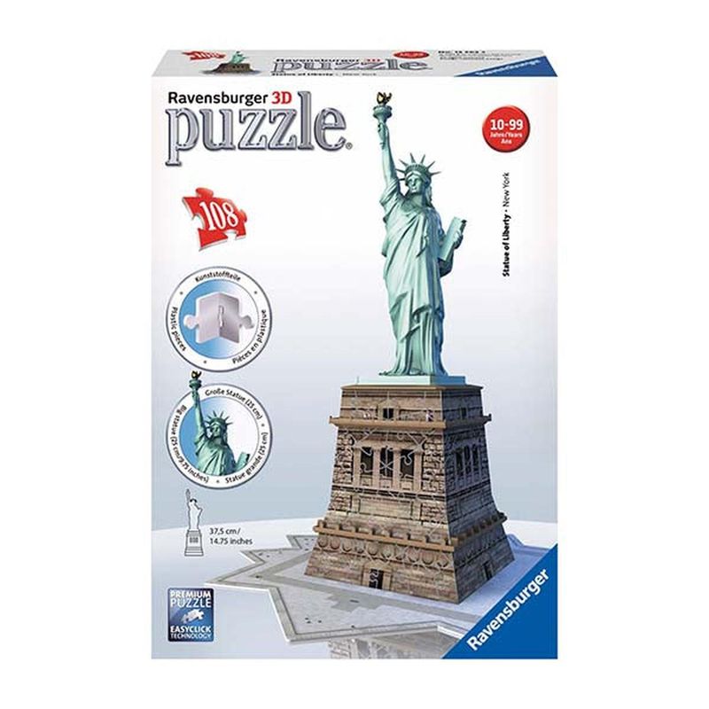 RAVENSBURGER - Puzzle 3D Estatua de la libertad