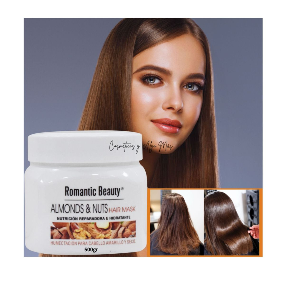 ROMANTIC BEAUTY - Pack de 6 Mascarillas capilares de humectación profunda 500gr