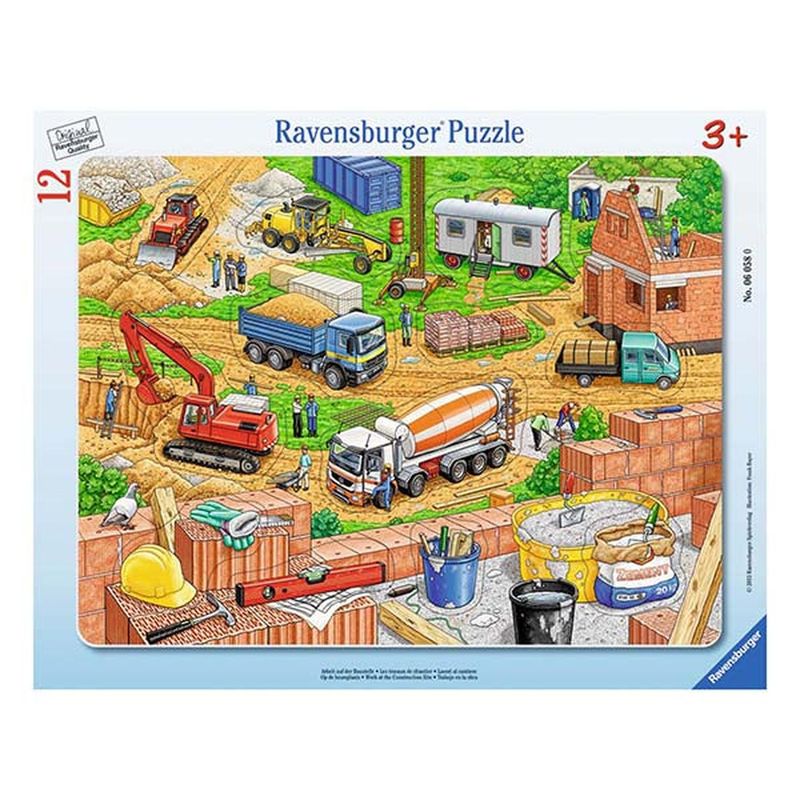 RAVENSBURGER - Puzzle enmarcado - Zona de construcción