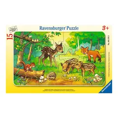 RAVENSBURGER - Puzzle enmarcado - Animalitos del bosque