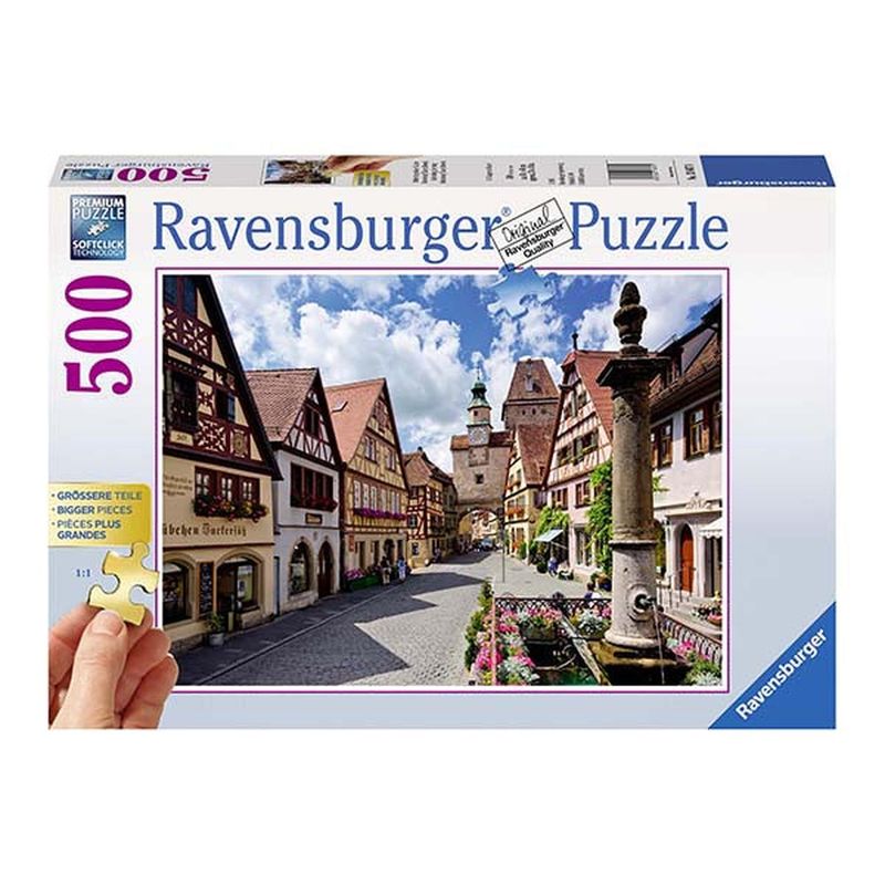 RAVENSBURGER - Puzzle Rothenburg ob der Tauber - 500 piezas