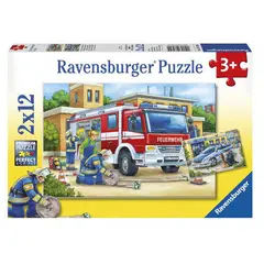 RAVENSBURGER - Puzzle Policía y Bombero - 2x12