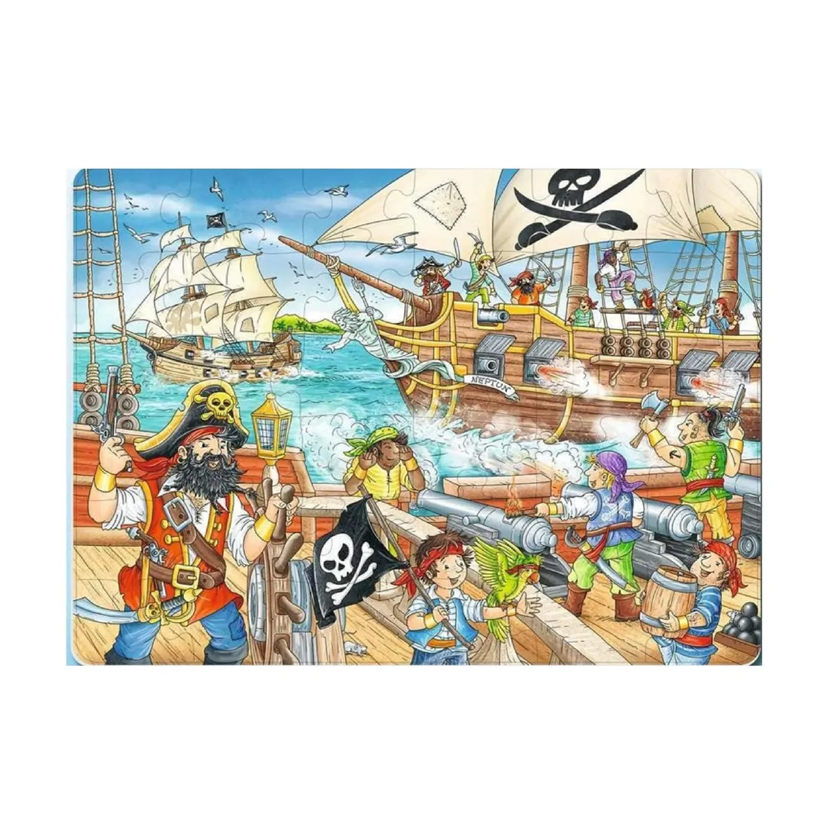 RAVENSBURGER - Puzzle enmarcado - Los Piratas