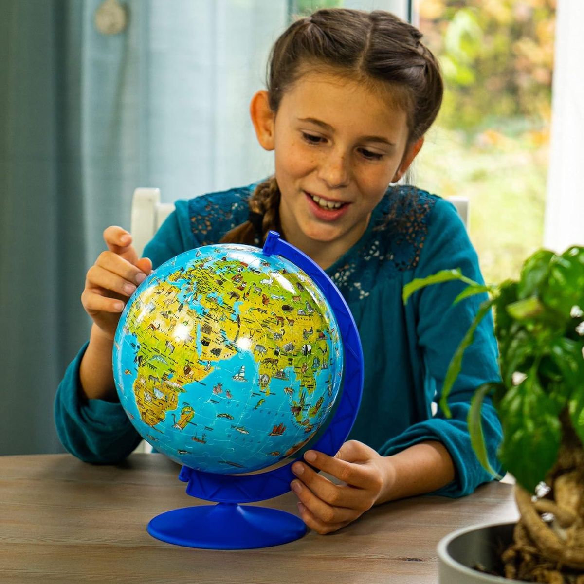 RAVENSBURGER - Puzzle 3D Globo terráqueo animales