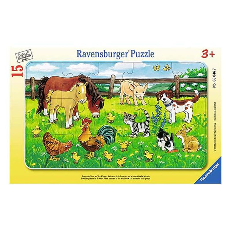 RAVENSBURGER - Puzzle enmarcado - Animales de la granja