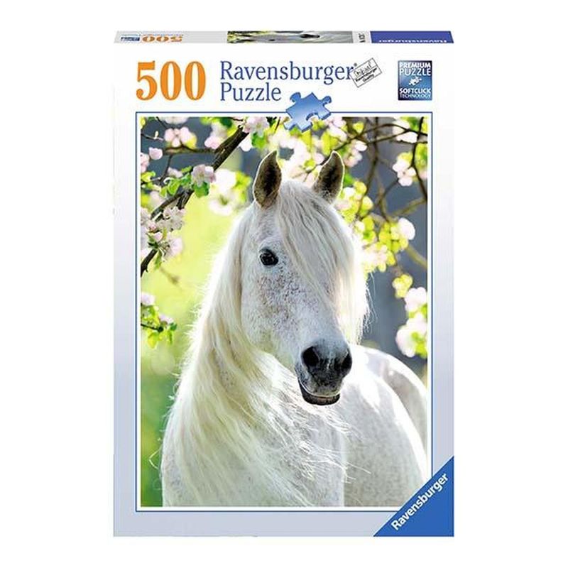 RAVENSBURGER - Puzzle Corcel blanco -500 piezas