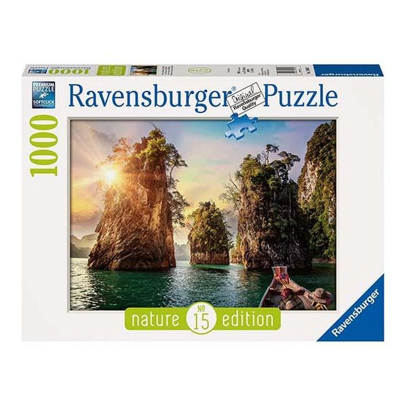 RAVENSBURGER - Puzzle Tres rocas en Cheow, Tailandia - 1000 piezas
