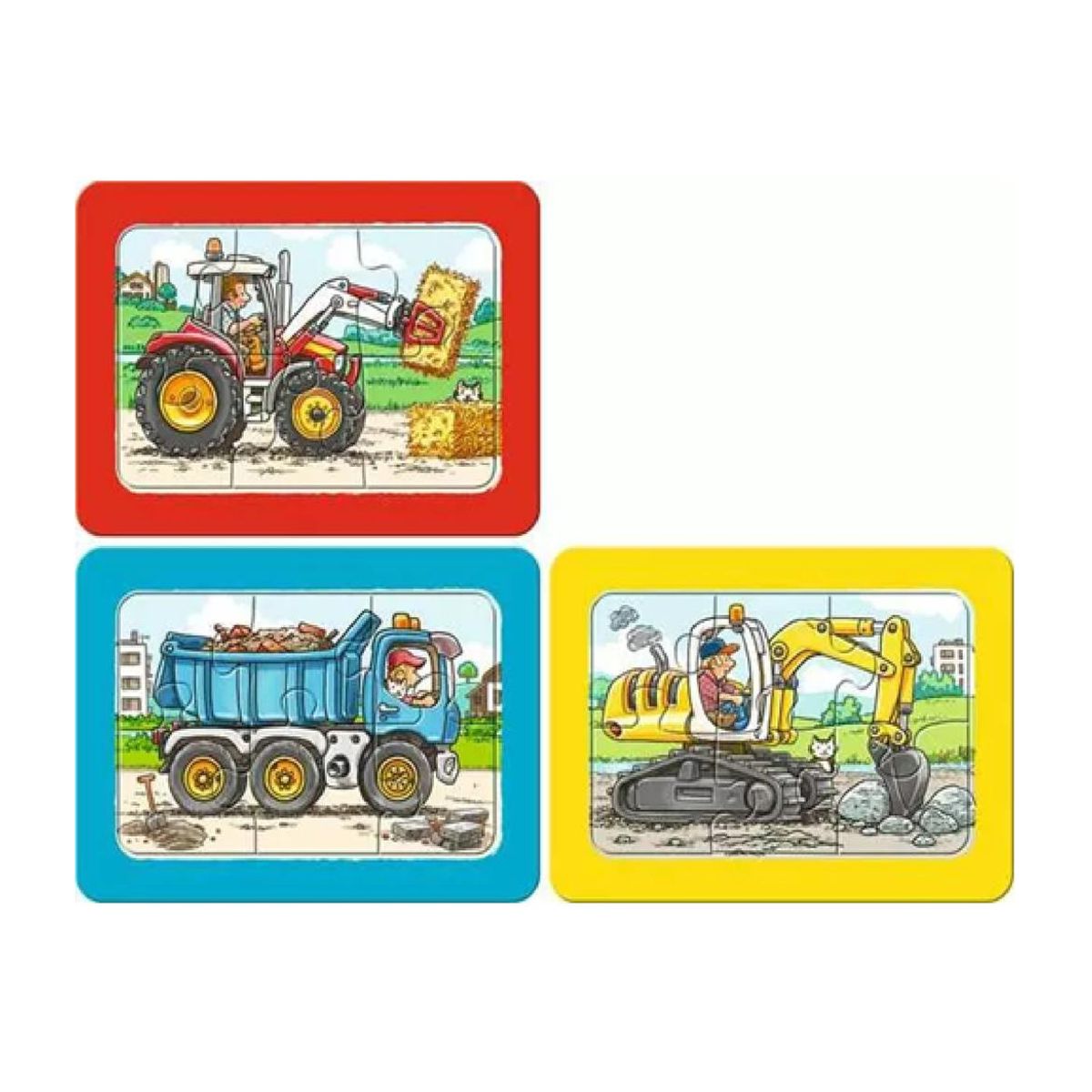 RAVENSBURGER - Mi primer puzzle - Excavadora, tractor y camión