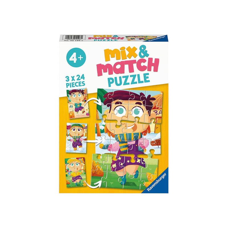 RAVENSBURGER - Puzzle Mix & Match Ropa colorida