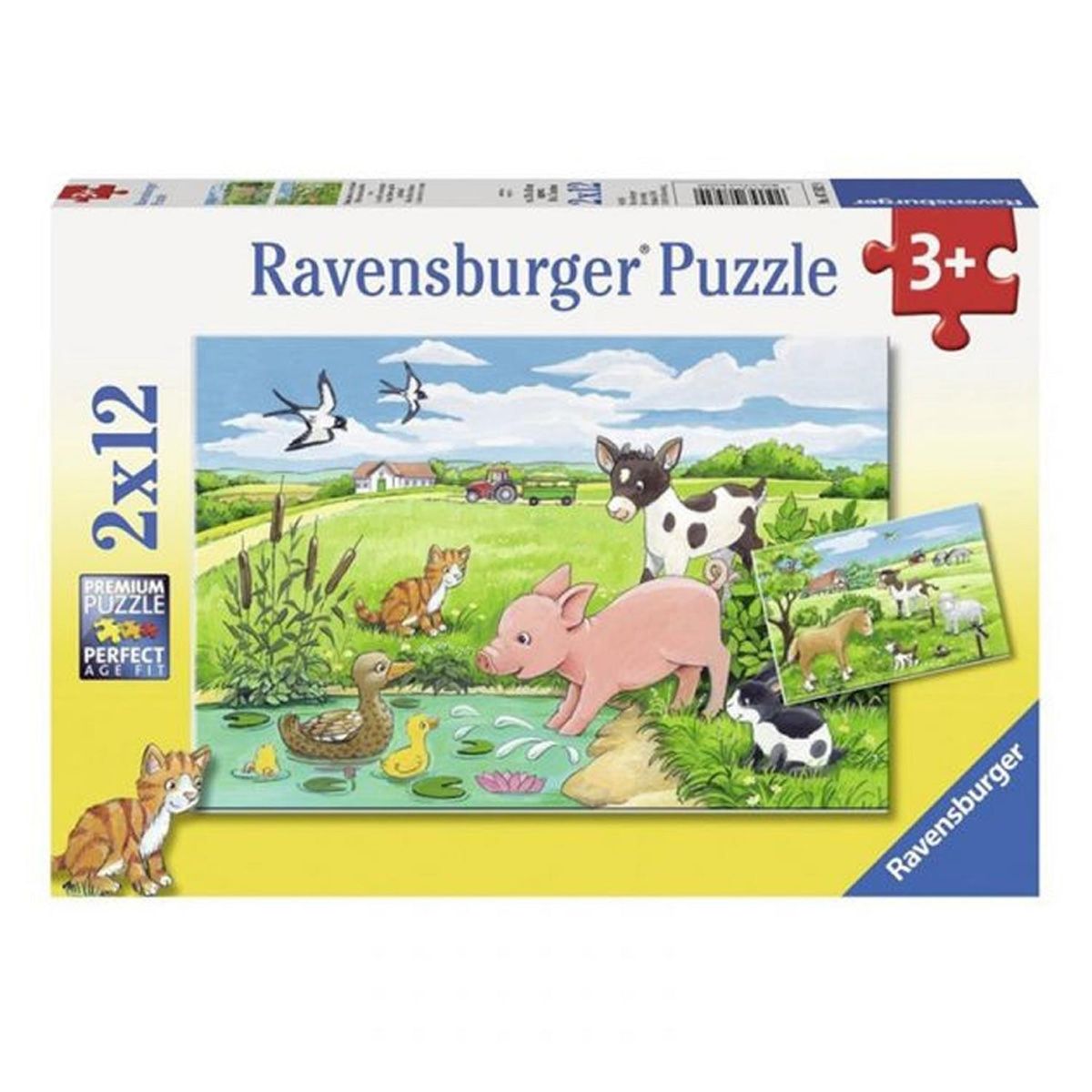 RAVENSBURGER - Puzzle Animalitos del campo - 2x12