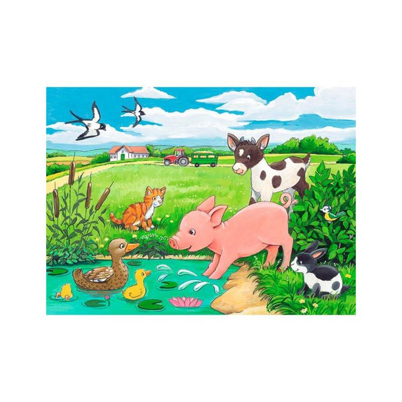 RAVENSBURGER - Puzzle Animalitos del campo - 2x12