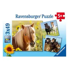 RAVENSBURGER - Puzzle Caballos - 3x49