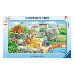 RAVENSBURGER - Puzzle enmarcado - Paseo al zoológico