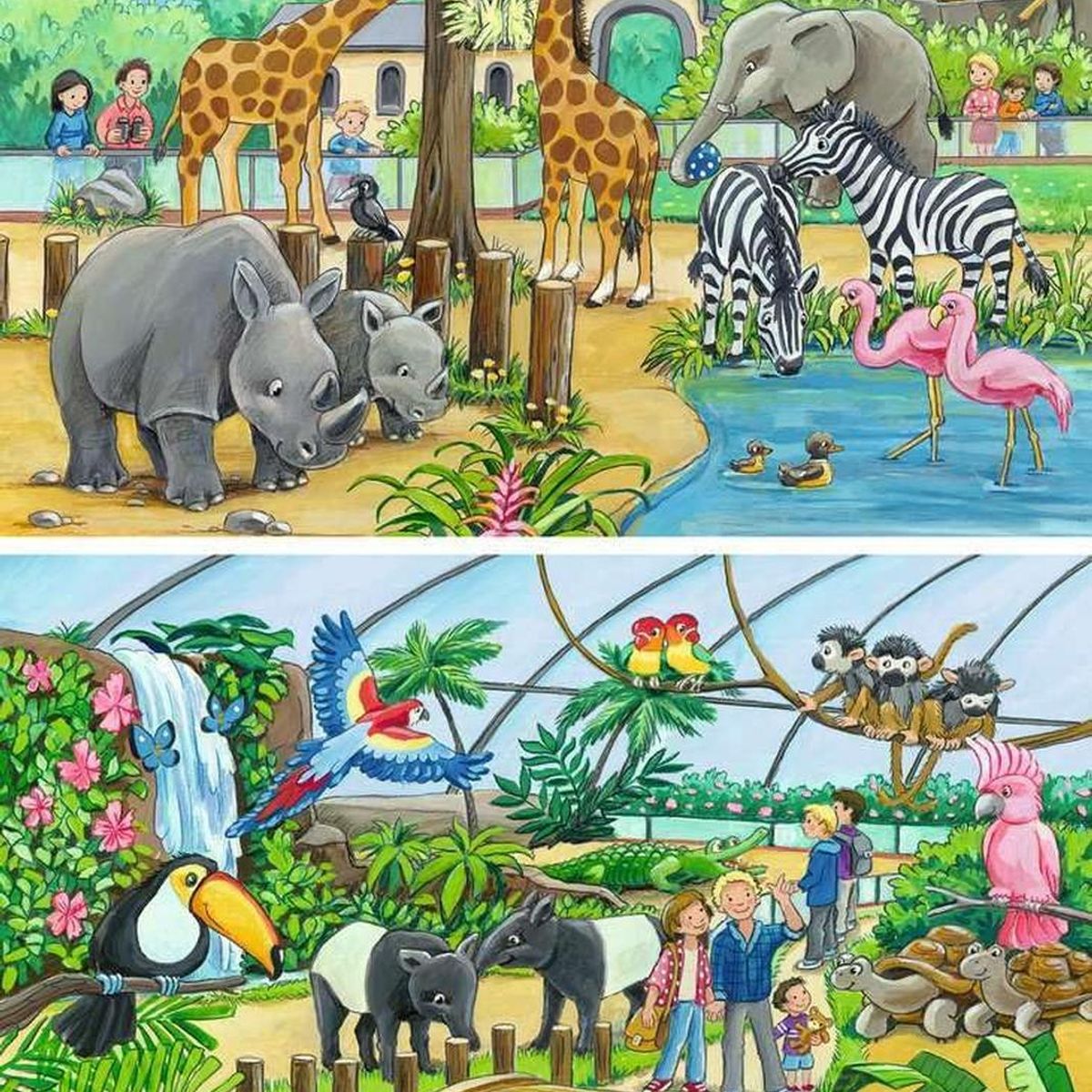 RAVENSBURGER - Puzzle Bienvenido al zoológico - 2x24