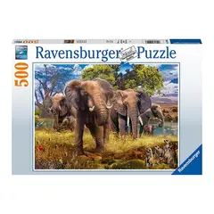 RAVENSBURGER - Puzzle Familia de elefantes - 500 piezas