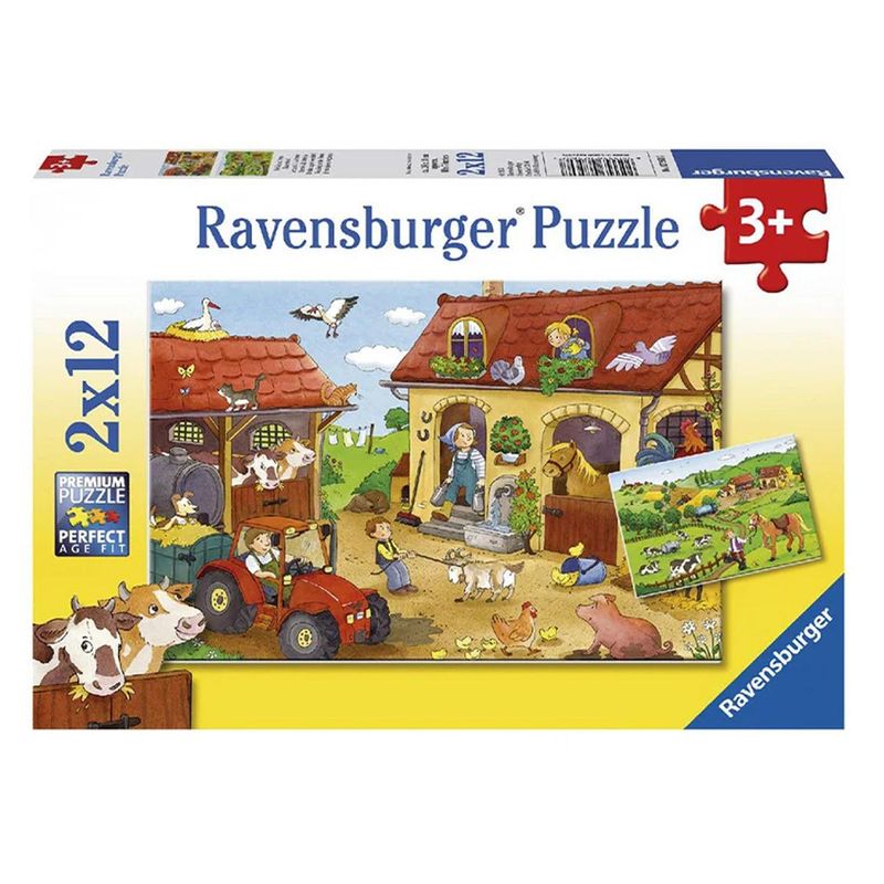 RAVENSBURGER - Puzzle Tareas de la granja 2x12 - Ravensburger