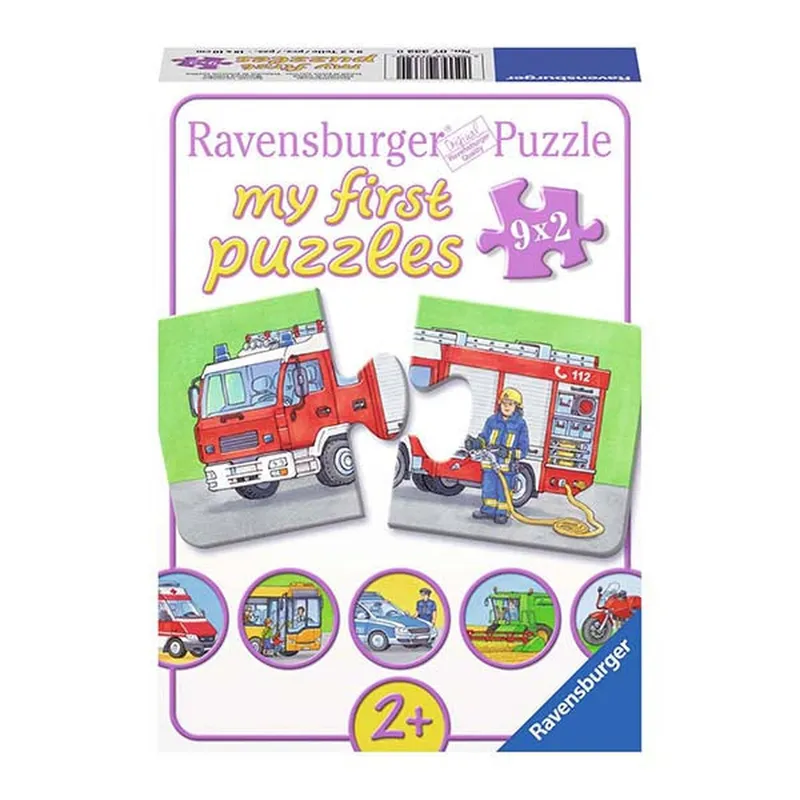 RAVENSBURGER - Mi primer puzzle - Vehículos de emergencia