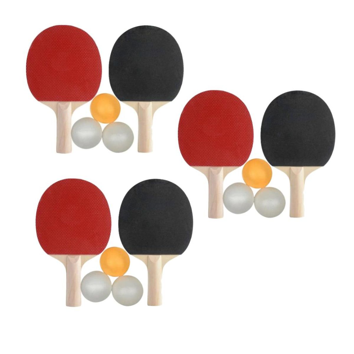 ARTIDIX - Paletas de ping ping pack de 3 set 2 raquetas+3 pelotas