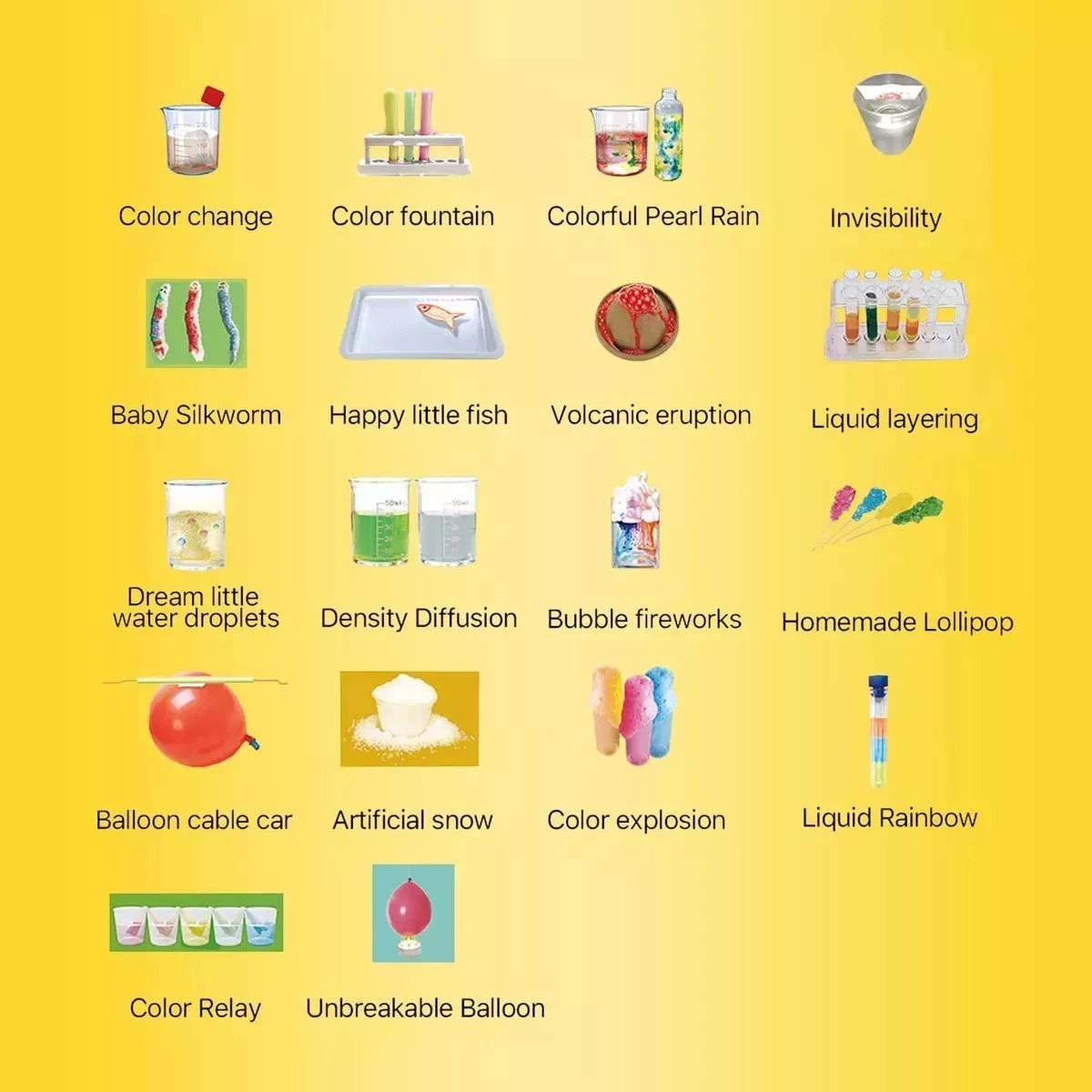 GENERICO - Kit Juegos Química Ciencia 14 En 1 Stem Educativo